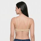 Women's Beige Cotton Blend V Neck Bralette Bra, गहरा पीला, small