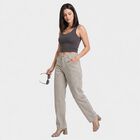 Women's Grey Straight Fit Utility Trousers, Light Grey, small
