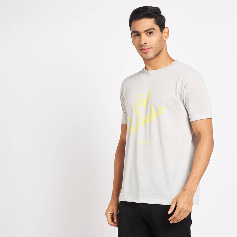 Round Neck T-Shirt, Light Grey, large image number null