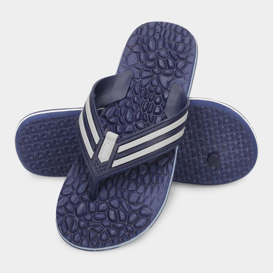 Men's V Strap Slipper, Blue, large image number null