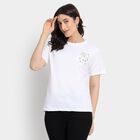 Ladies' 100% Cotton Round Neck T-Shirt, White, small image number null