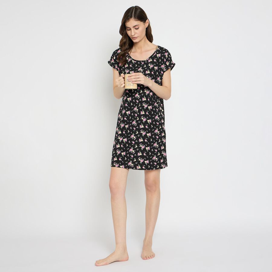 Ladies' Nighty , Black, large image number null