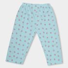 Girls' Light Aqua Blue Regular Fit Printed Pull-Up Capri, Aqua, small image number null