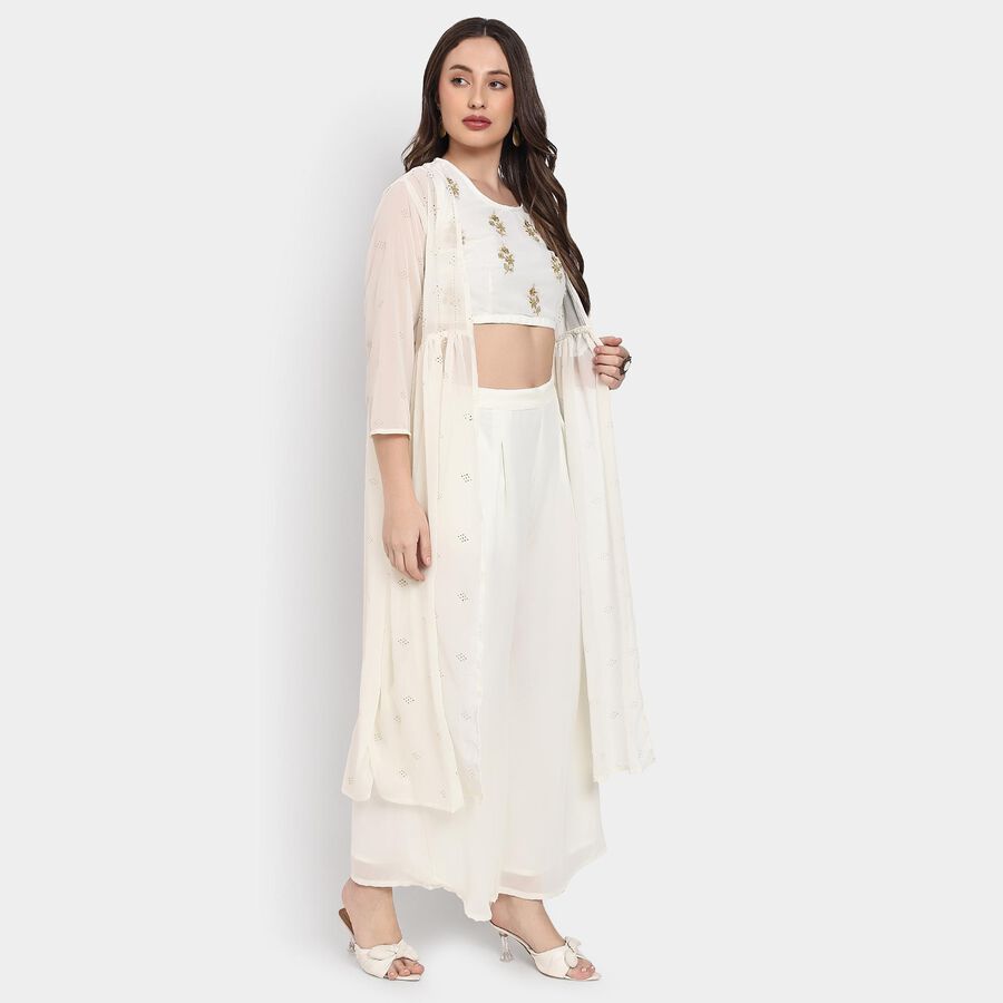 Ladies' Ethnic Set , Off White, large image number null