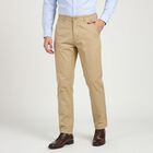 Men's Beige Slim Fit Chino Trousers, Beige, small
