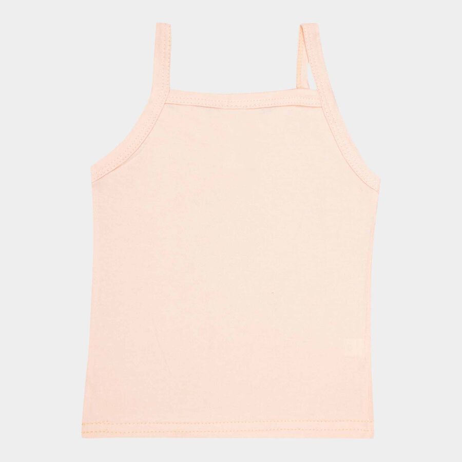 Infants Cotton Solid Vest, Peach, large image number null
