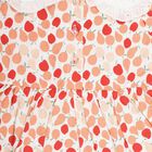Infant Girls' 100% Cotton Collar Frock, Peach, small image number null