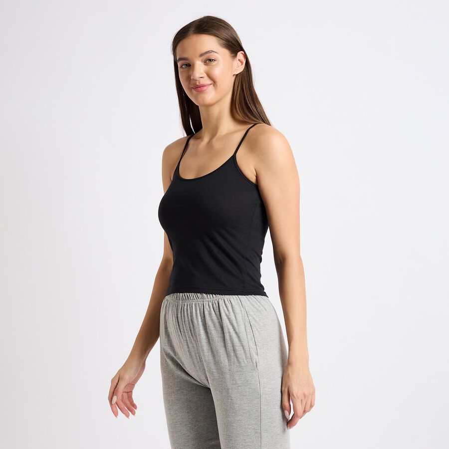 Ladies' 100% Cotton Slips , काला, large image number null
