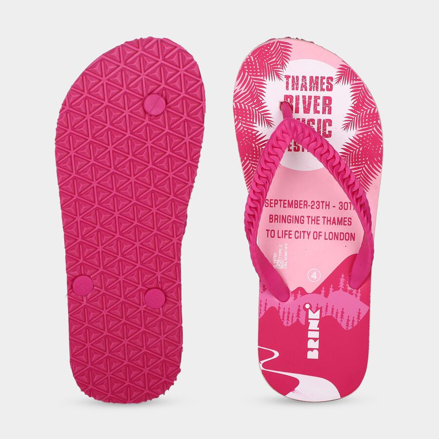 Women's Pink Slip-On Sliders, गुलाबी, large