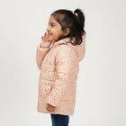 Girls' Light Beige Hooded Casual Jacket, गहरा पीला, small image number null
