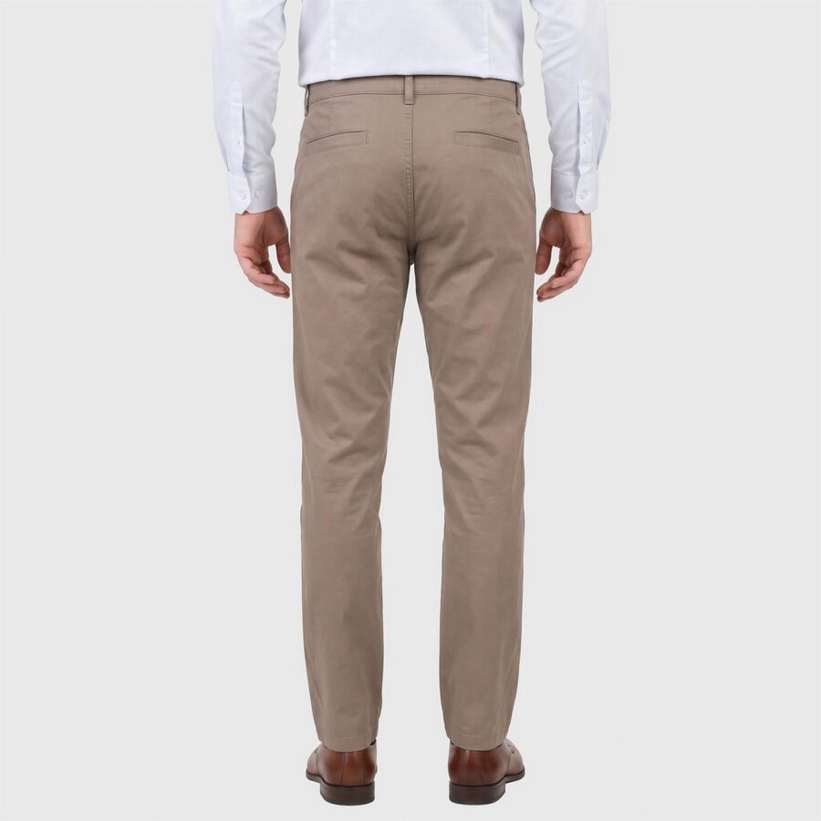 Men's Light Grey Slim Fit Chino Trousers, हल्का ग्रे, large