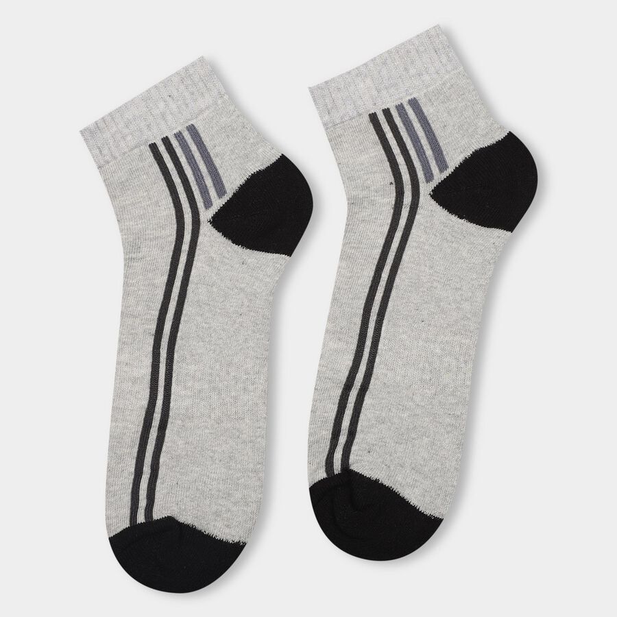 Men's Sports Socks (Pack of 3), मिश्रित हल्का ग्रे, large image number null