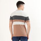 Men's 100% Cotton Collared Half Sleeves T-Shirt, Beige, small image number null