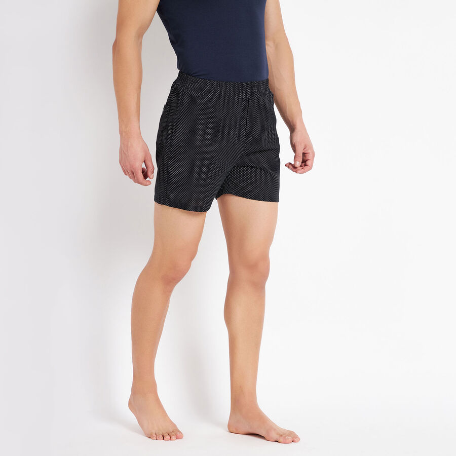 Cotton Printed Boxers, Black, large image number null