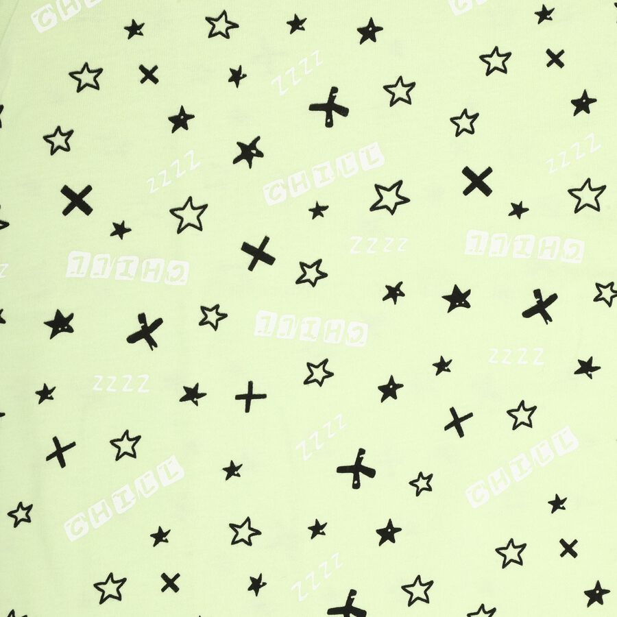 Boys' 100% Cotton Suit Night, हल्का हरा, large image number null
