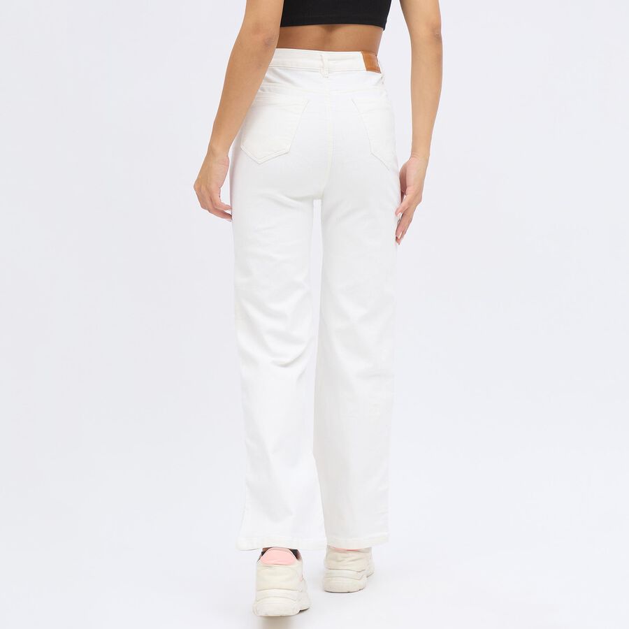 Women's Crisp White Regular Fit High-Rise Jeans, White, large image number null