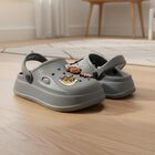 Boys Grey Slip-On Clogs Sandals, Grey, small