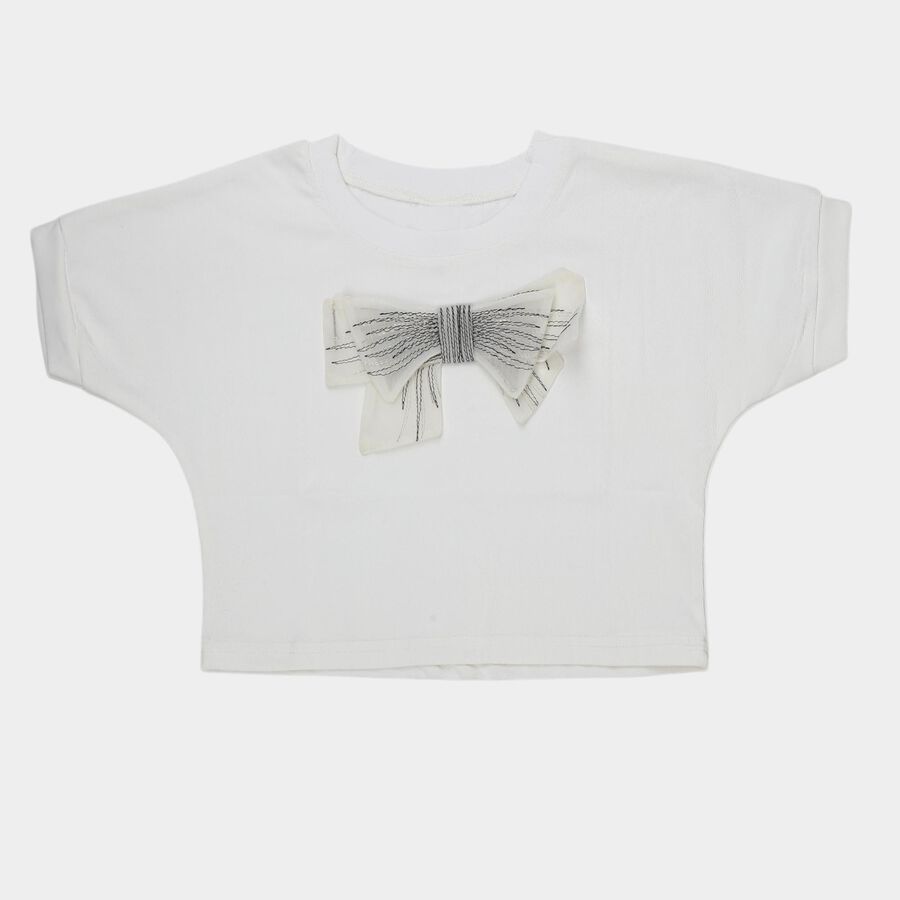 Girls' T-Shirt, सफ़ेद, large