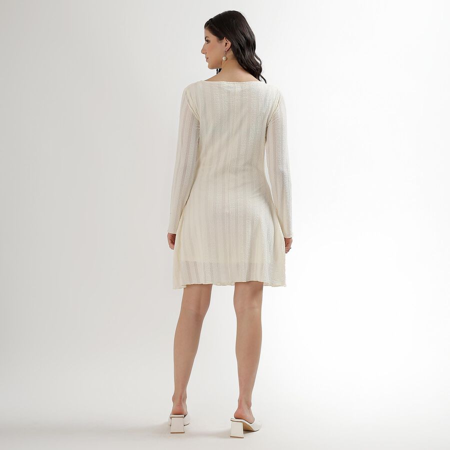 Ladies' A Line Dress , Off White, large image number null