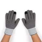 Men's Gloves, मिश्रित मध्यम ग्रे, small