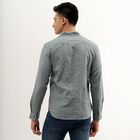 Men's Muted Sage Green Cotton Regular Collar Casual Shirt, Mid Blue, small image number null