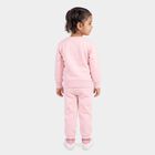 Girls Pink Round Neck Lounge Hipster Set, हल्का गुलाबी, small