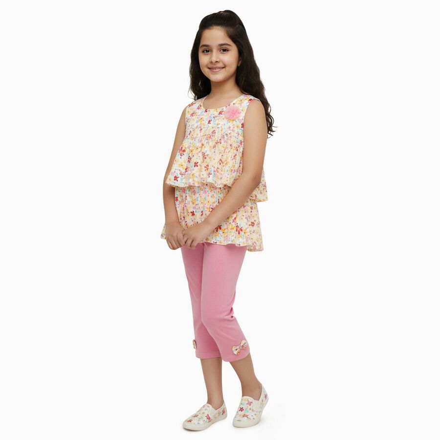 Girls' Capri Set, Pink, large