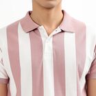 Men's Collared Half Sleeves T-Shirt, Pink, small image number null