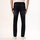Men's Faded Black Slim Fit Jeans, Dark Blue, small