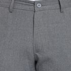 Men's Slim Fit Formal Trousers, Light Grey, small image number null