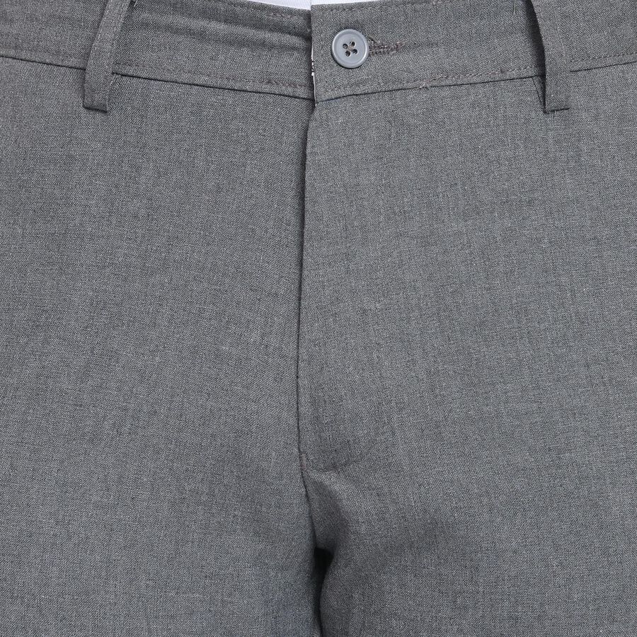 Men's Slim Fit Formal Trousers, Light Grey, large image number null