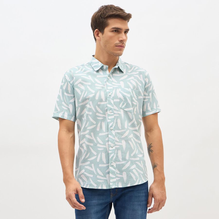 Men's Casual Shirt, Light Green, large image number null