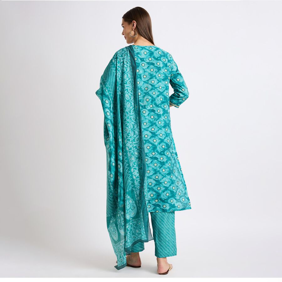Ladies' Ethnic Set , टील ब्लू, large image number null