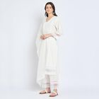 Ladies' 100% Cotton Ethnic Set , ऑफ व्हाइट, small image number null