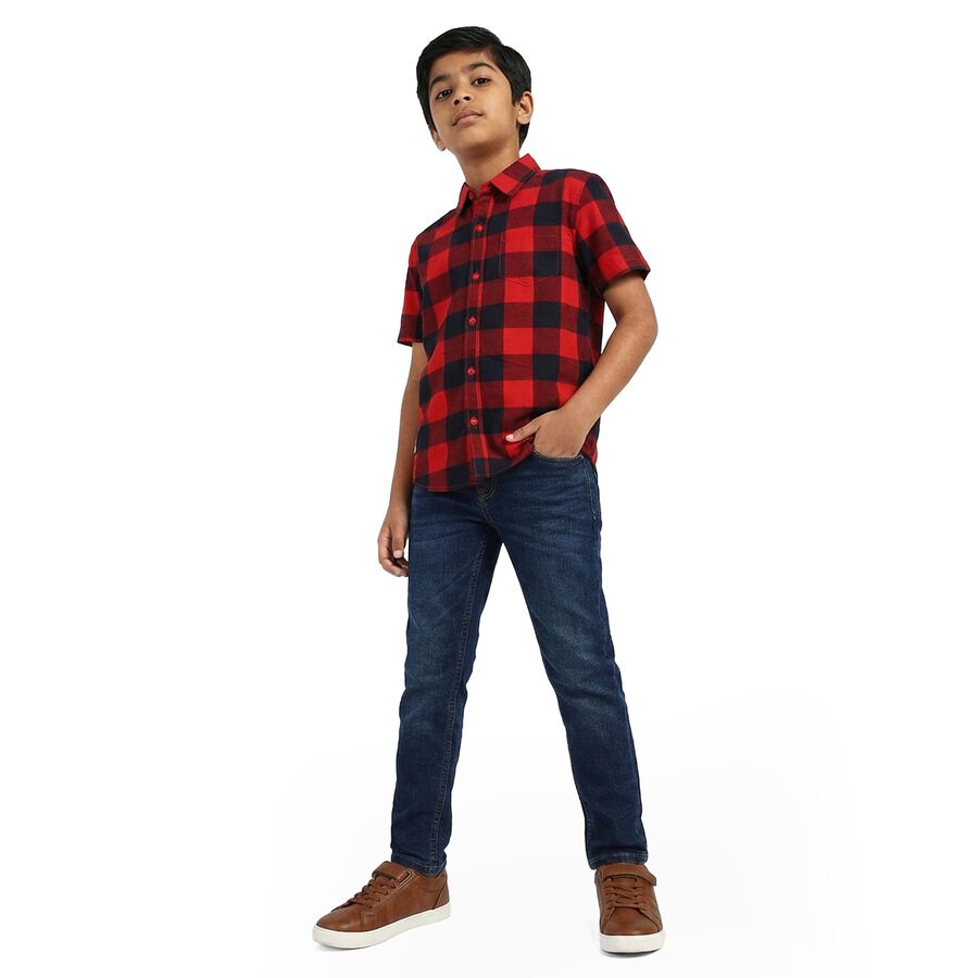Boys' Casual Shirt, Red, large image number null