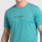 Men Teal Round Neck Regular Drifit T-Shirt, Teal Blue, small