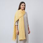 Women's Yellow Solid Dupatta, खाकी, small