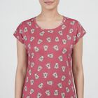 Women's Lilac V-Neck Lace Trim Nighty, Lilac, small