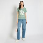Ladies' Round Neck T-Shirt , हल्का हरा, small image number null