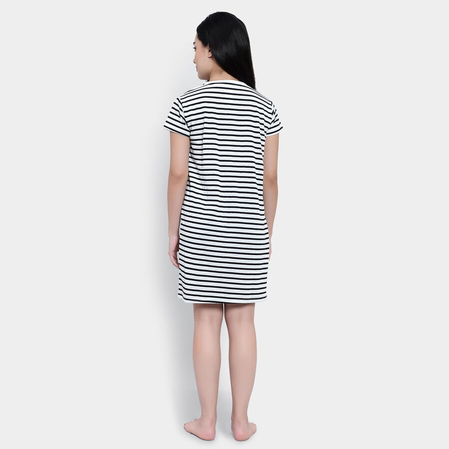 Stripes Nighty, सफ़ेद, large image number null