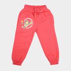 Girls' Coral Jogger Fit Graphic Printed Pyjama, मूँगा (कोरल), small