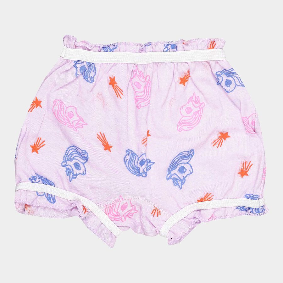 Girls Printed Basic Bloomer, Lilac, large image number null