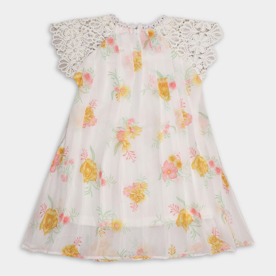 Girls' Frock , ऑफ व्हाइट, large