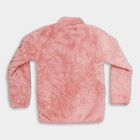 Girls Light Pink High Neck Full Sleeve Sweatshirt, Pink, small image number null