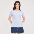 Women's Light Blue Round Neck Printed T-Shirt, हल्का नीला, small image number null