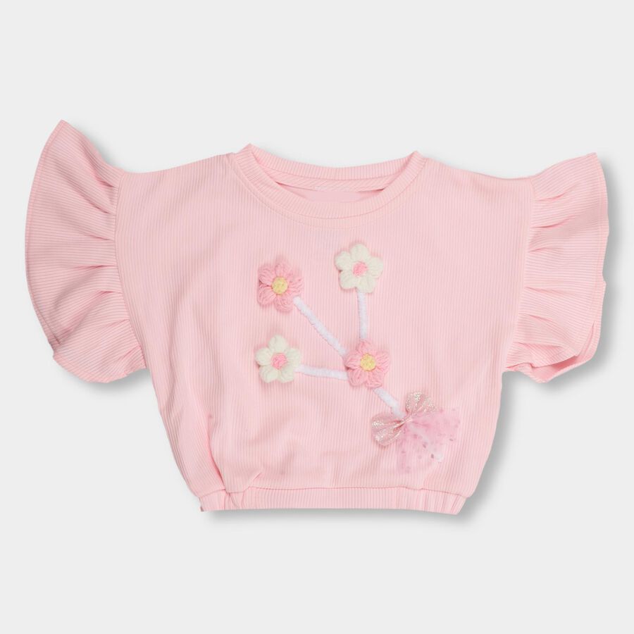 Girls' T-Shirt , गुलाबी, large image number null