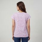 Women's Pink Round Neck Casual T-Shirt, गुलाबी, small