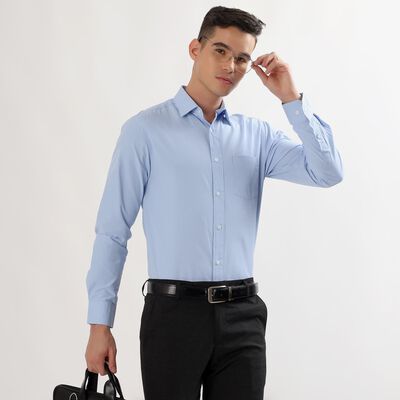 Men's Light Powder Blue Classic Formal Shirt