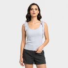 Women's Light Blue Round Neck Regular T-Shirt, हल्का नीला, small