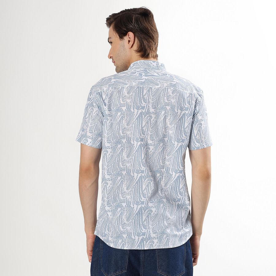 Men's Light Powder Blue Cotton Classic Casual Shirt, Light Blue, large image number null